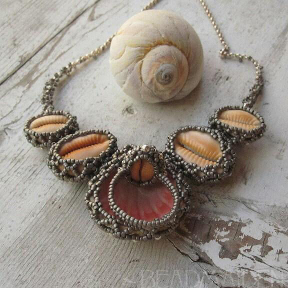 Hawaiian Sunrise Shell and Cowrie Necklace